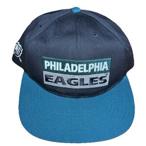 Vintage 90s Annco Philadelphia Eagles Midnight Green Snapback Hat Cap
